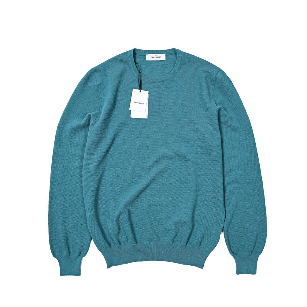 SALE｜GRAN SASSO グランサッソ / コットン100% クルーネック鹿の子
