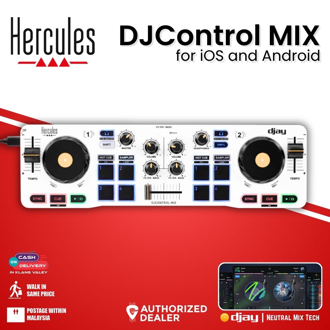 Hercules DJ DJControl Mix 2-channel DJ Controller for iOS and