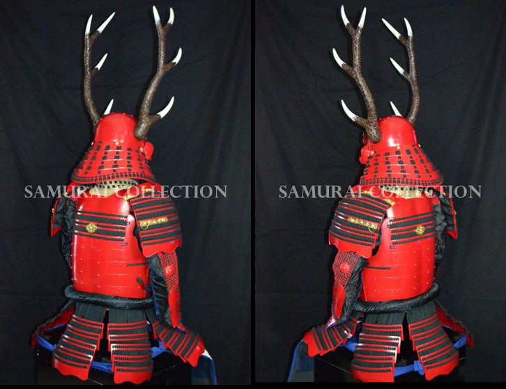 真田幸村2 鹿角脇立兜黒糸威赤塗二枚胴具足 ｜ 中津市から全国販売