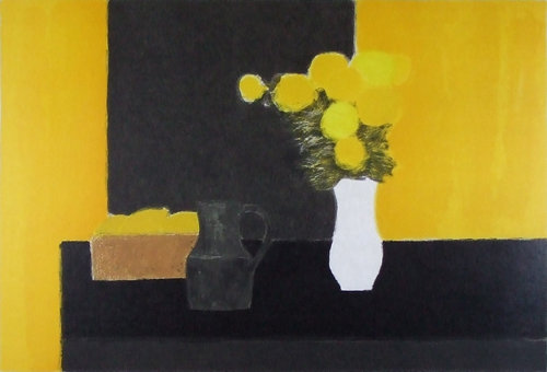 ⭕️⭕️ベルナール カトラン リトグラフ 白い花瓶のクリスマスローズ