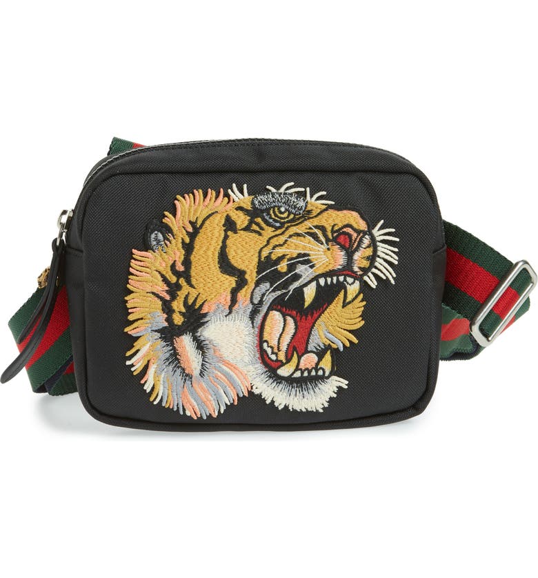 Gucci Embroidered Tiger Messenger Bag in Black – Gavriel.us