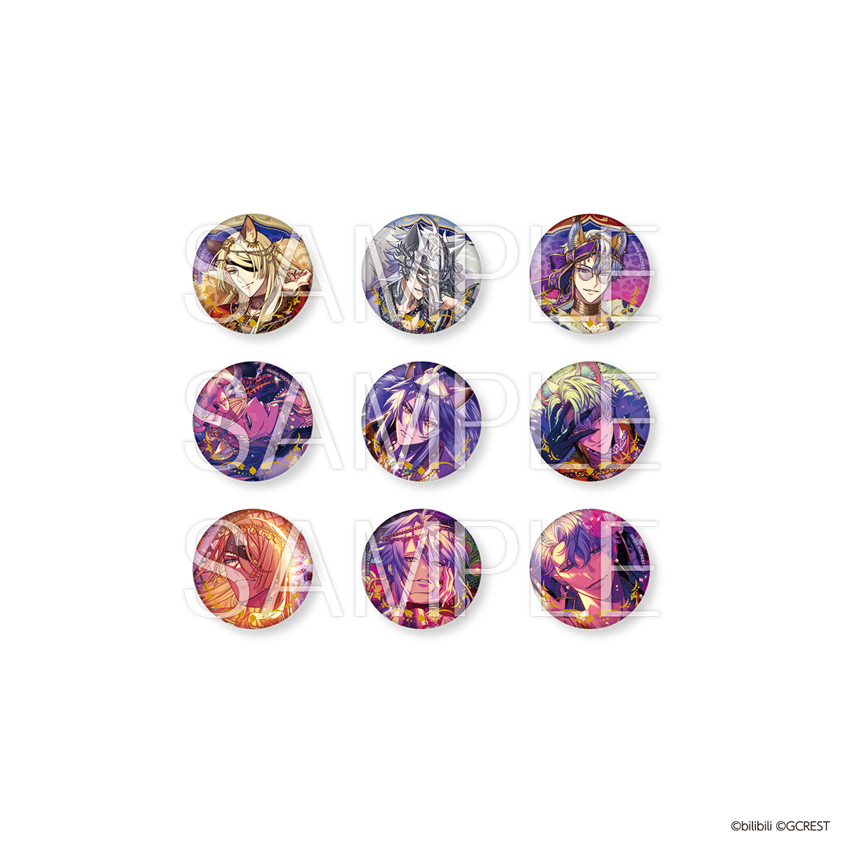 夢職人と忘れじの黒い妖精 獣誘う金宴の祭 箔押し缶バッジ（ブラインド