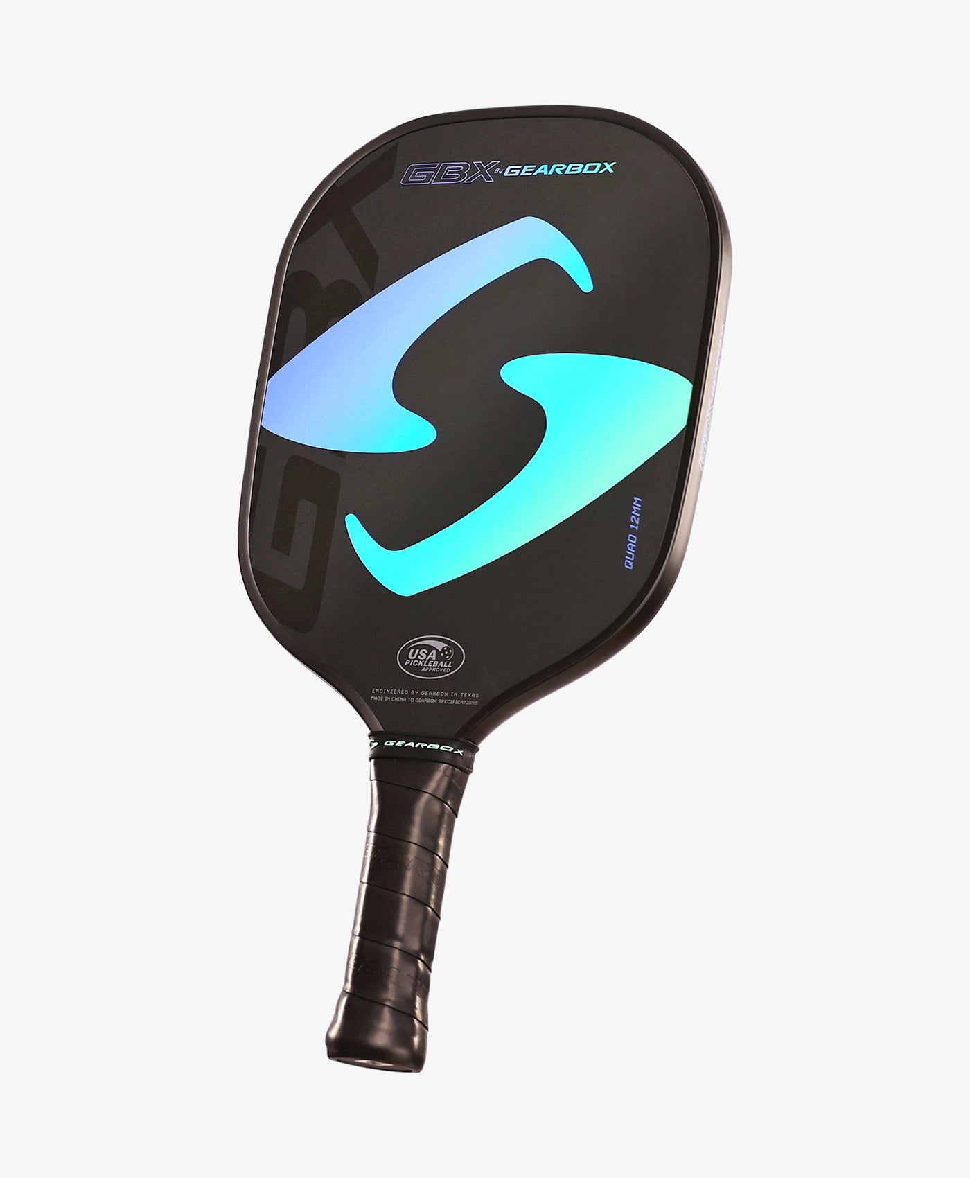GBX Quad 12mm Pickleball Paddle Control, Spin & Forgiveness