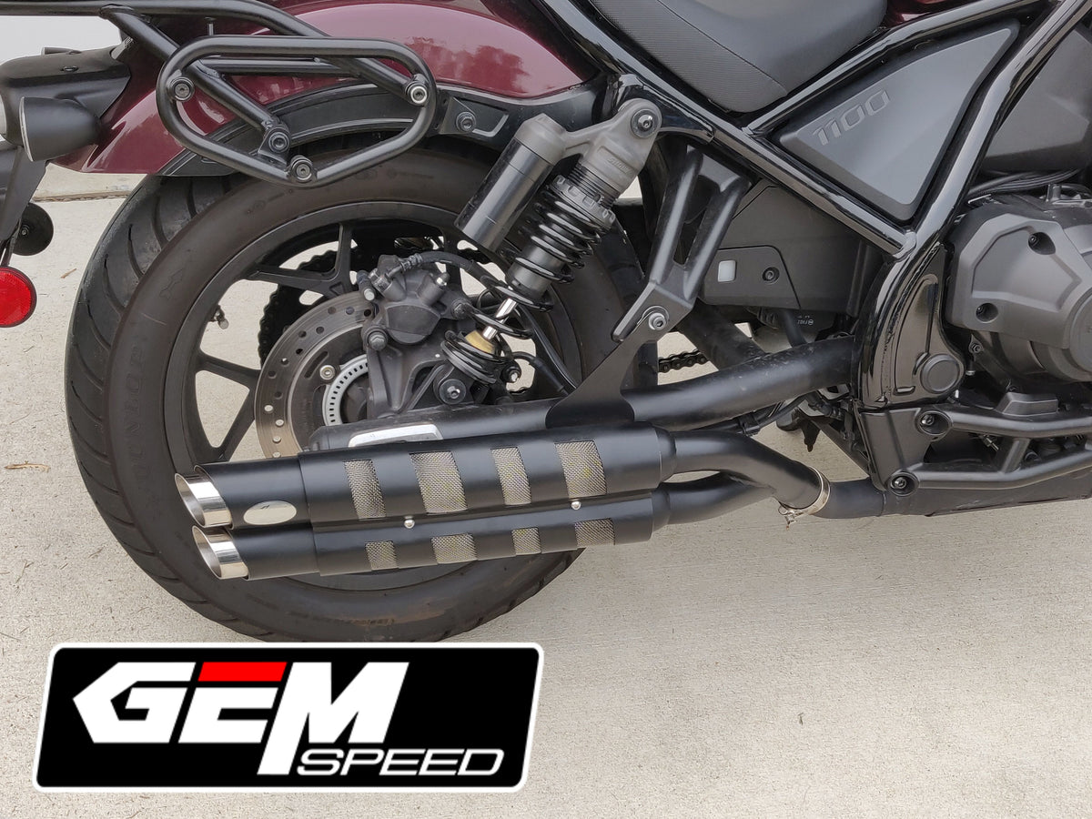 Honda Rebel CMX 1100 GEM CLASSIC RENZO V2 twin exhaust classic