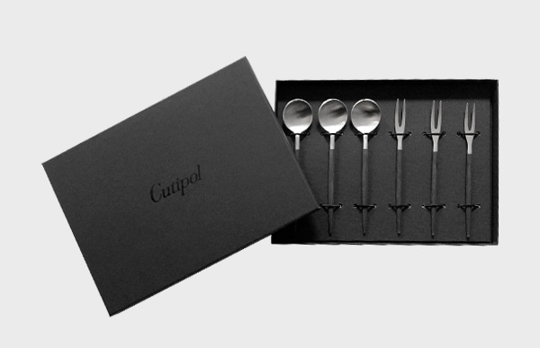 Cutipol クチポール GOA Black × Silver ティースプーン 3pcs +