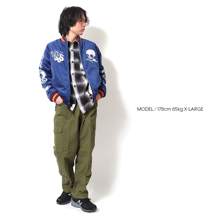 HOUSTON / ヒューストン 51387 VELVETEEN SOUVENIR JACKET (SKULL