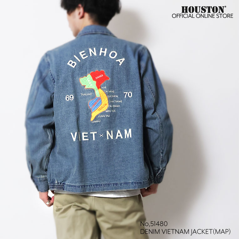 HOUSTON / ヒューストン 51480 DENIM VIETNAM JACKET (MAP) / デニム