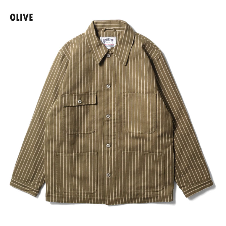HOUSTON / ヒューストン 51500 STRIPE VIYELLA COVERALL / ストライプ