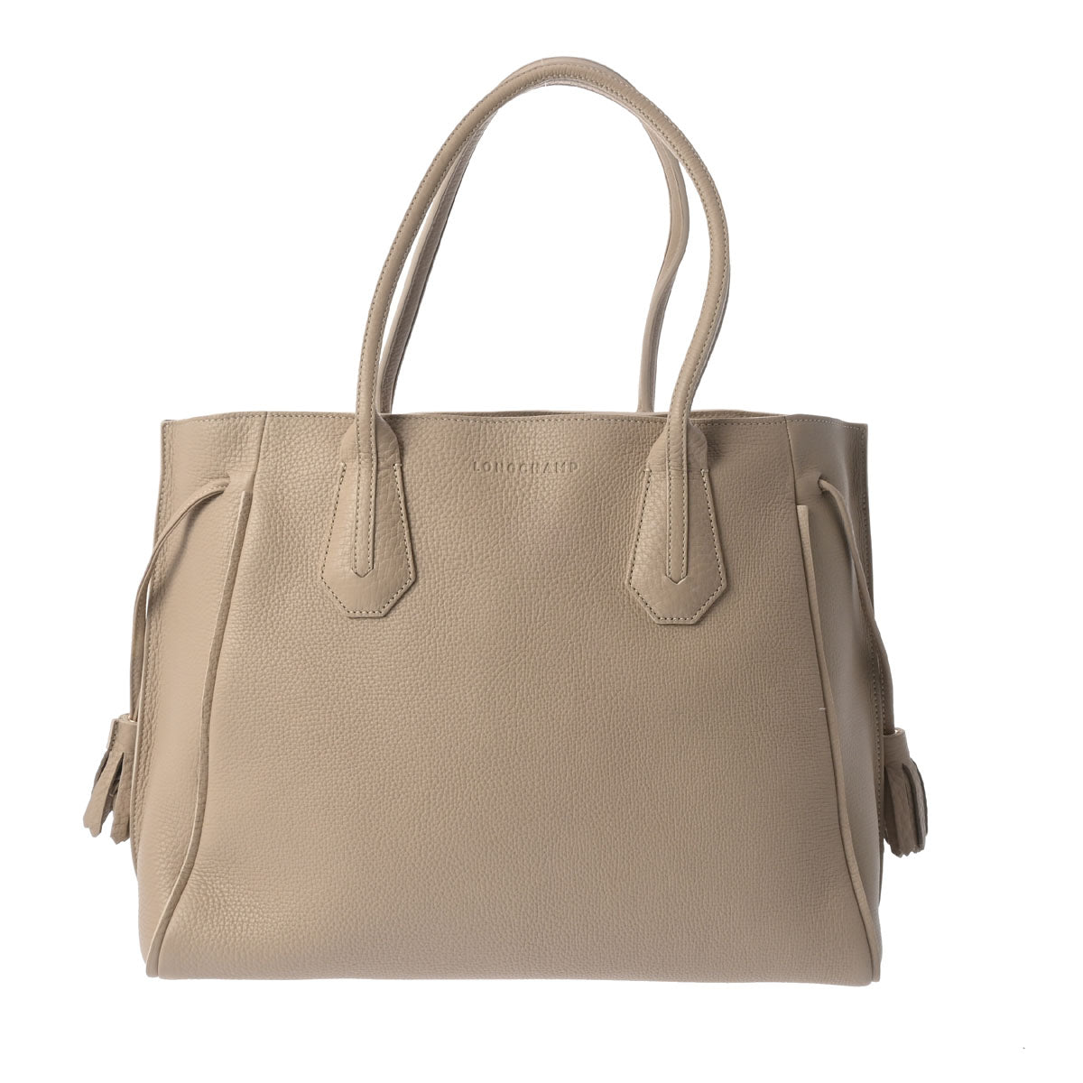 ロンシャンペネロペ ベージュ レディース レザー トートバッグ