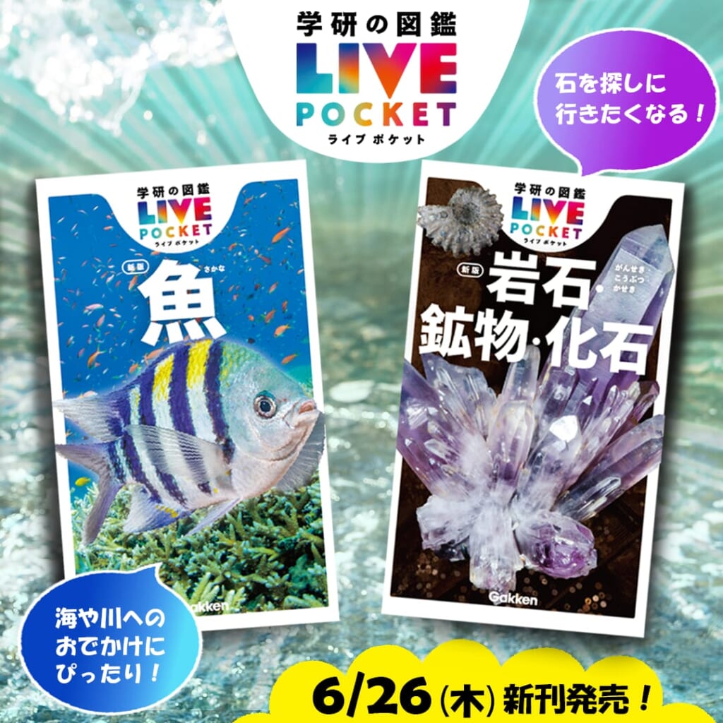 持ち運びに便利なポケットサイズの図鑑がリニューアル！新刊2刊同時
