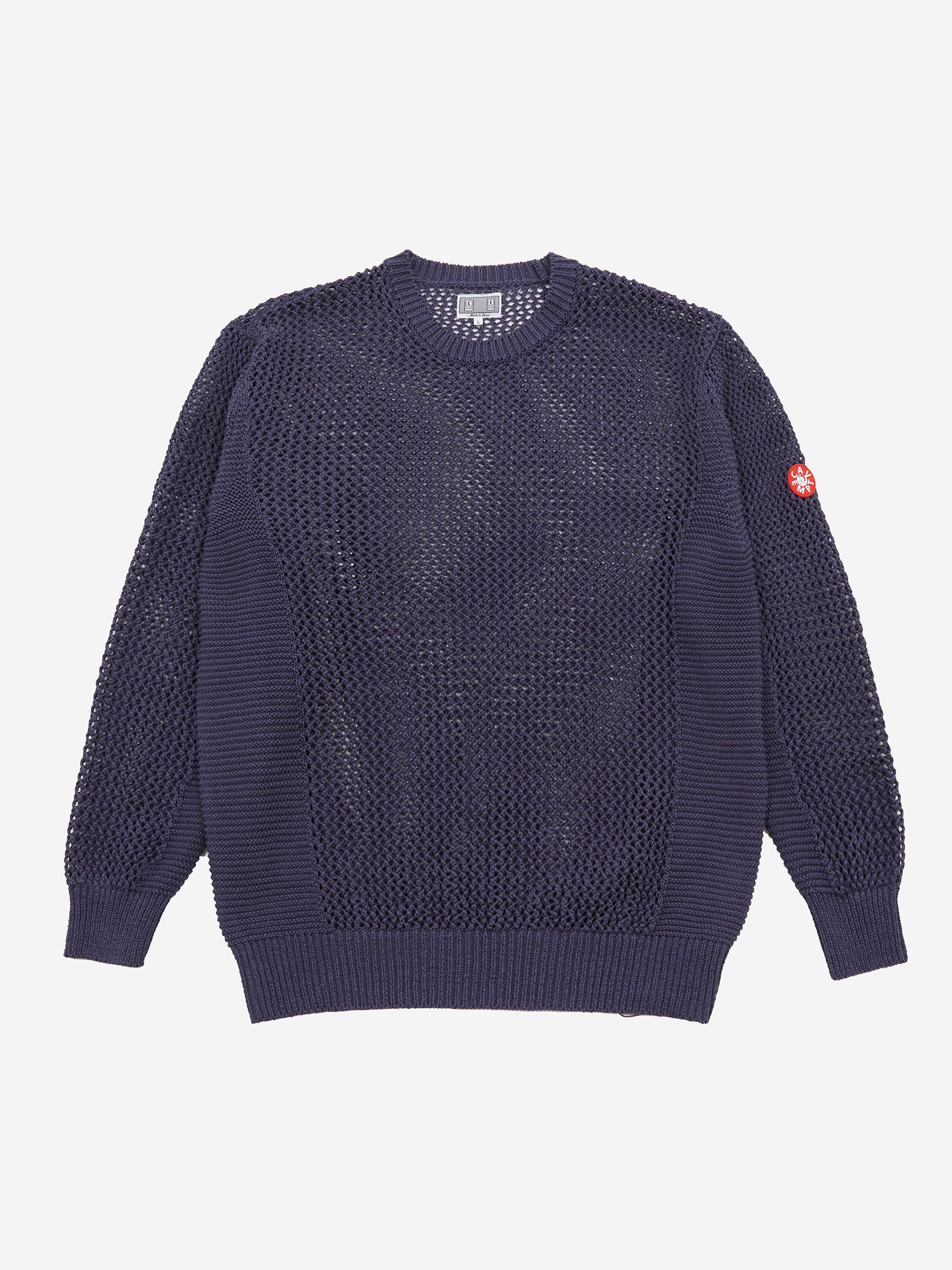 C.E Cav Empt Side Rib Loose Net Knit - Blue – Goodhood