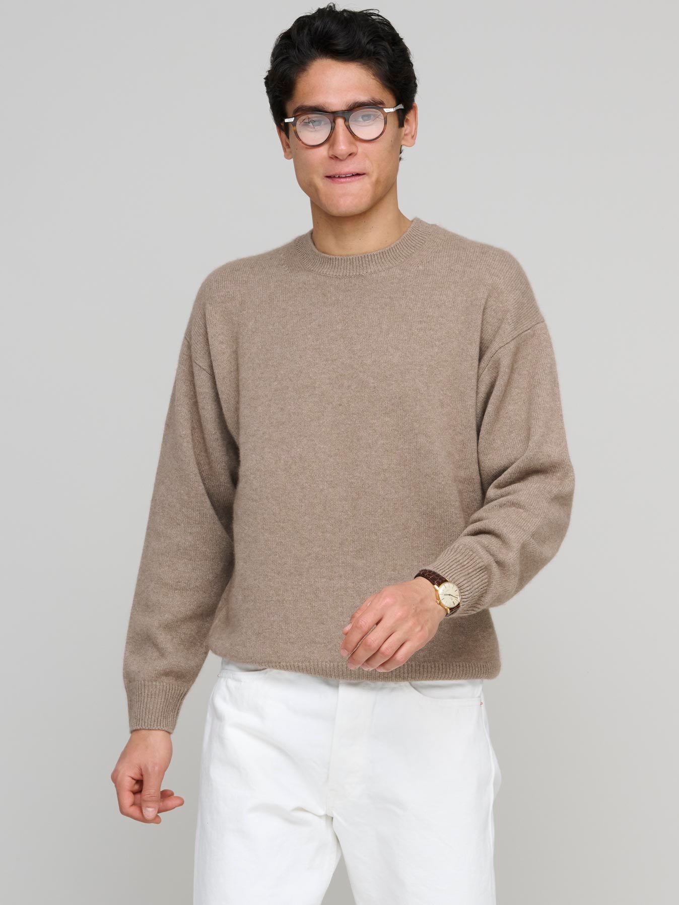 Baby Cashmere Knit P/O, Natural Brown – Goods