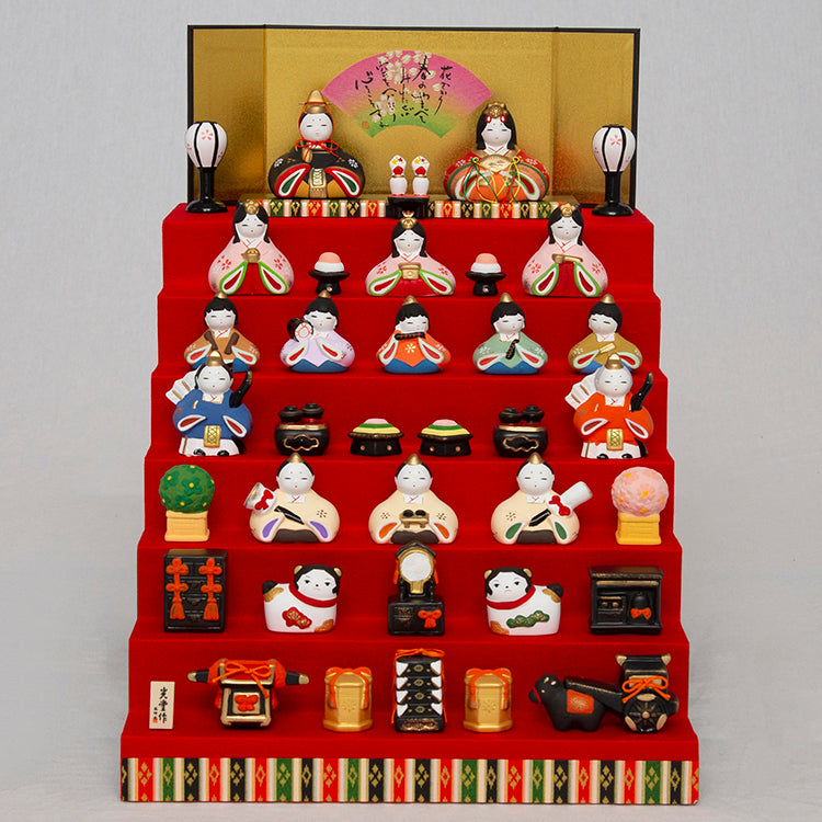 錦彩華みやび雛（七段飾り） 2524 – 福仙