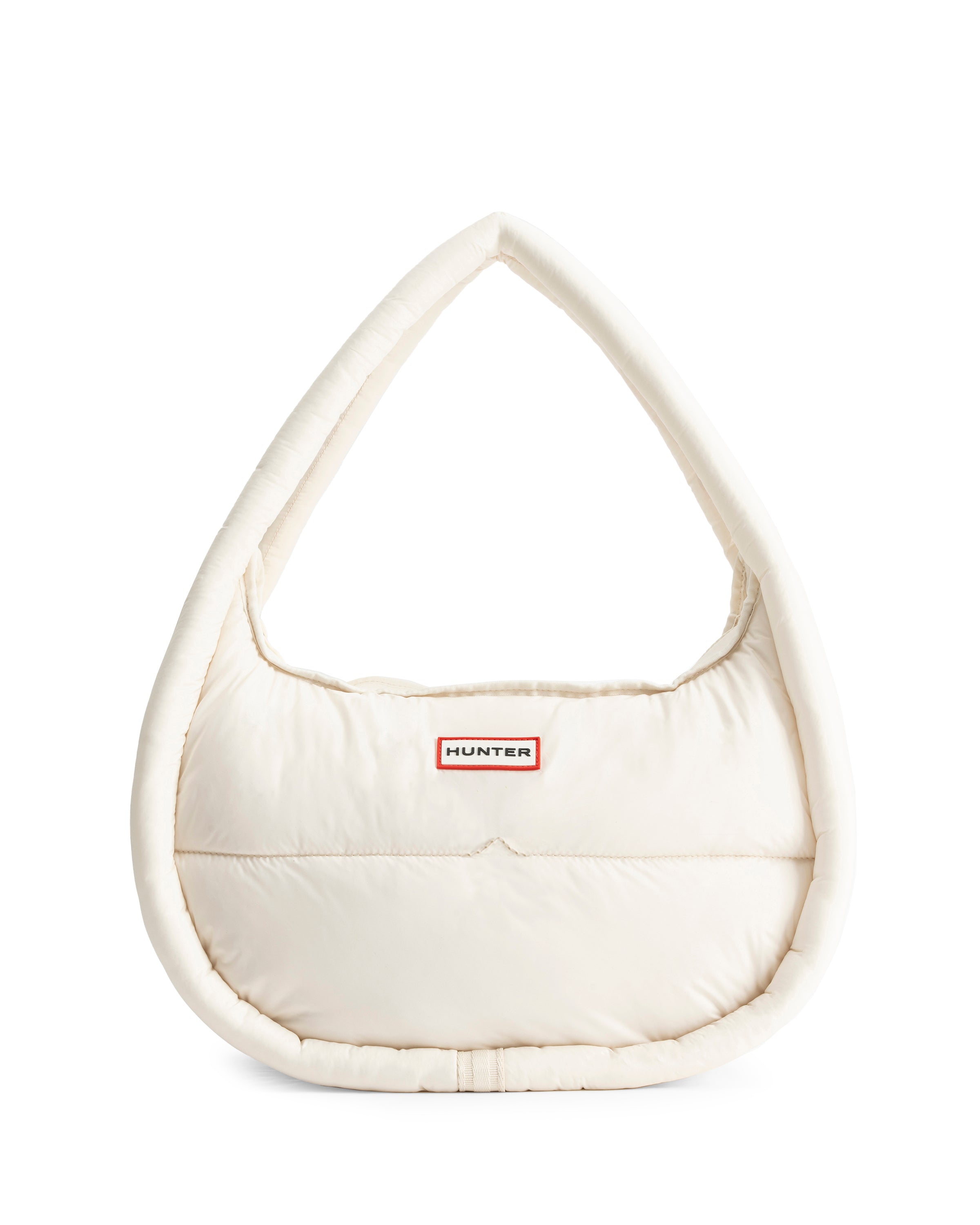 フレイムド パファー ラージ ホーボー - ホワイト ウィロー