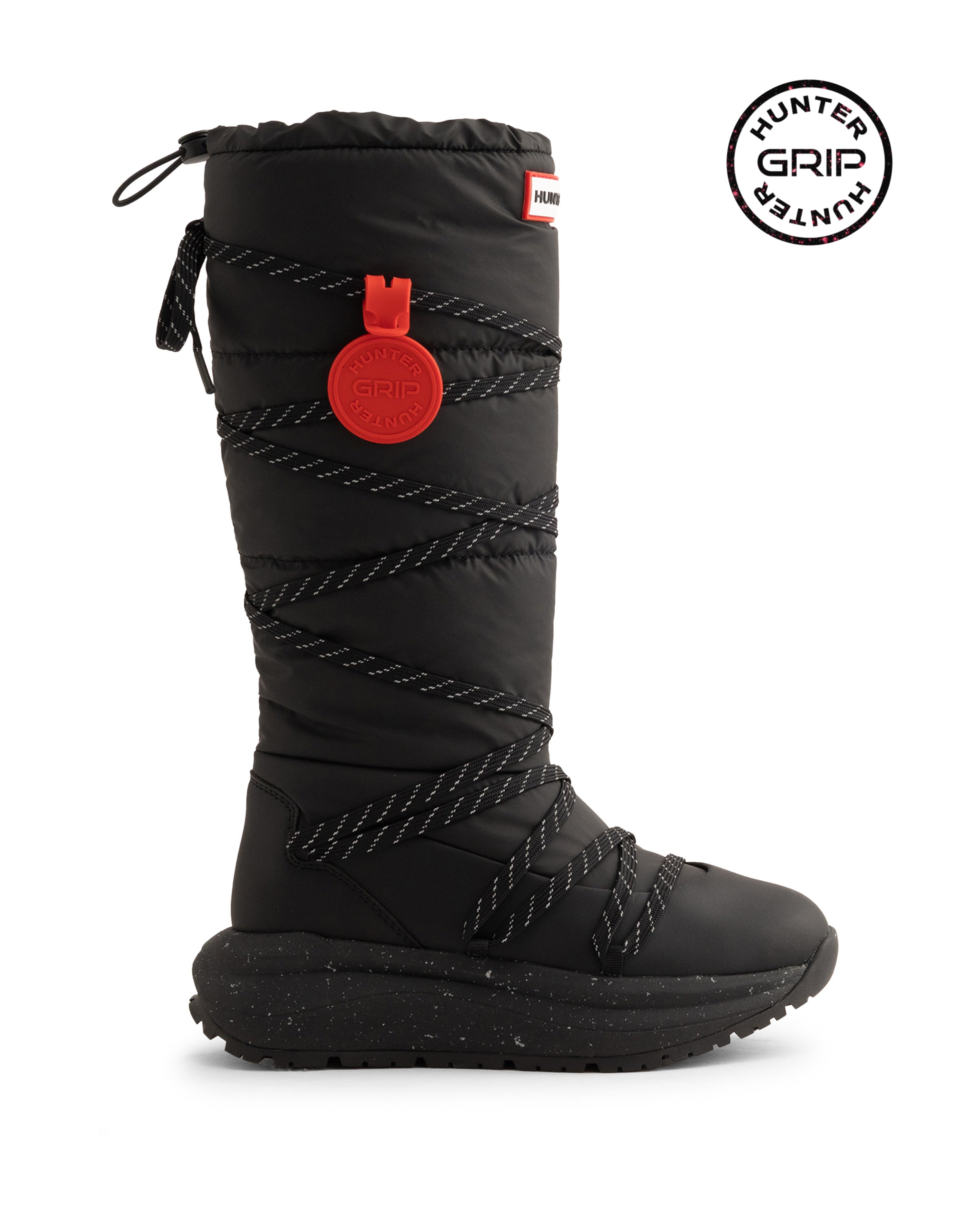 ユニセックス ハンター グリップ トール スノー ブーツ - ブラック