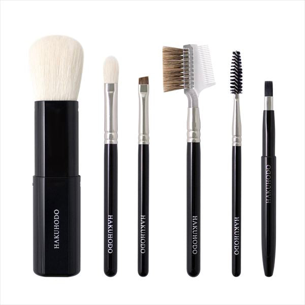 HAKUHODO フェイスブラシセット 6本入り ベーシック6本Aセット – 白鳳