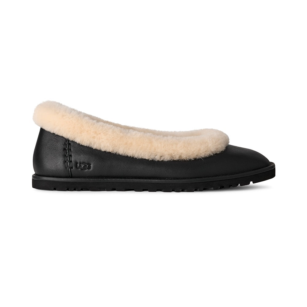 UGG Zora Leather Ballet Flat (Black) – Hansen's