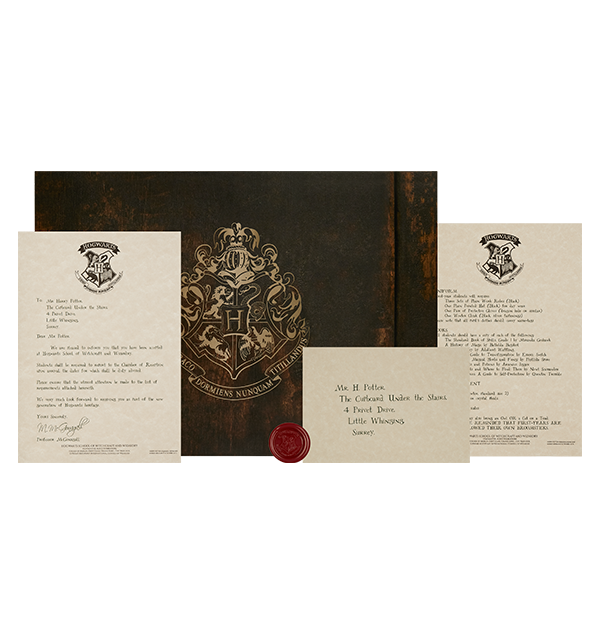 パーソナライズ ホグワーツ入学通知レプリカセット｜ハリー・ポッター