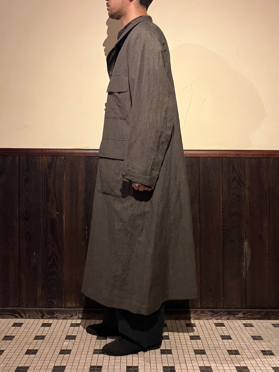 472522 ウールリネングレンチェック アトリエコート – HAVERSACK