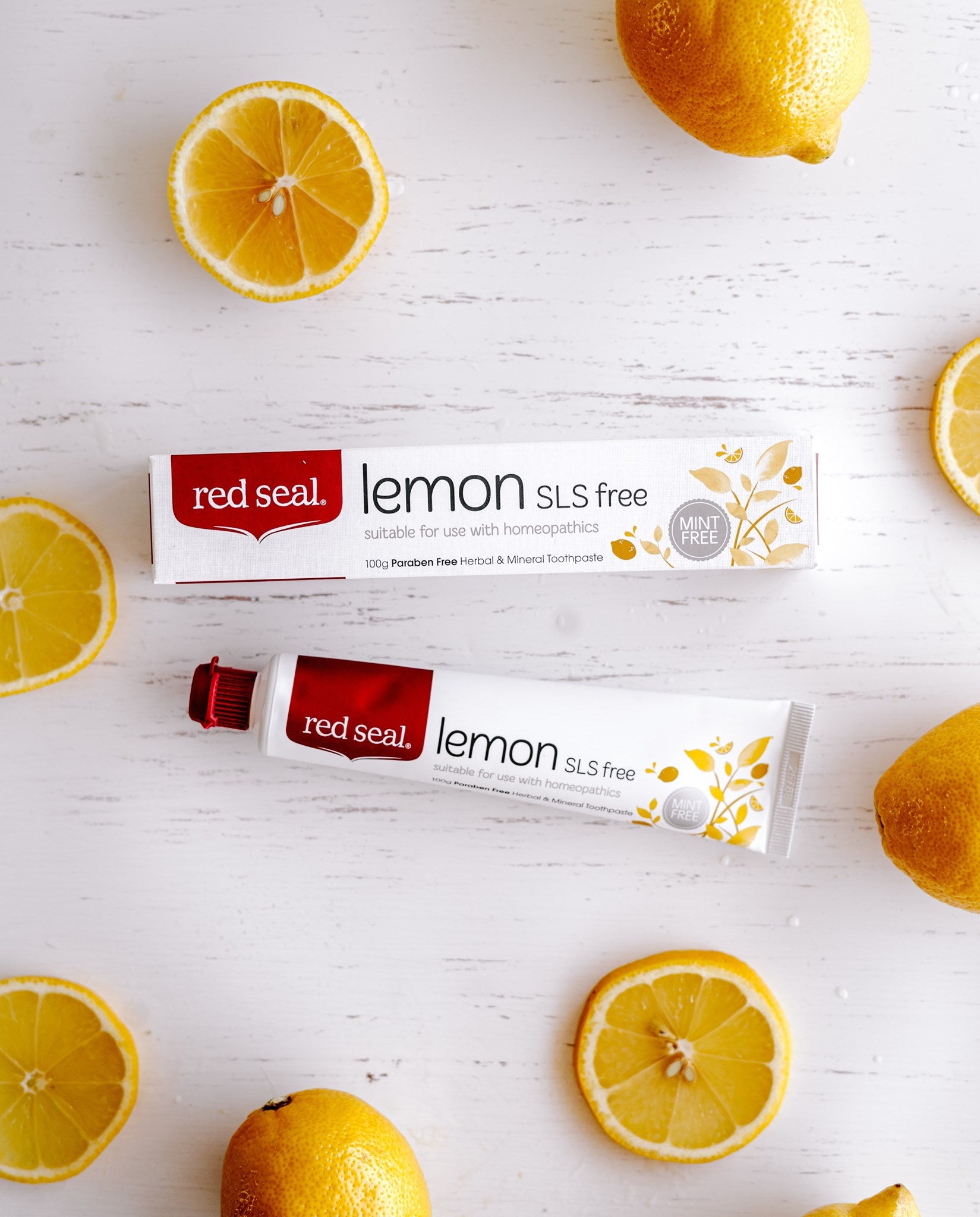 Red Seal Lemon Flavour Toothpaste 100g, SLS & Mint Free – Health