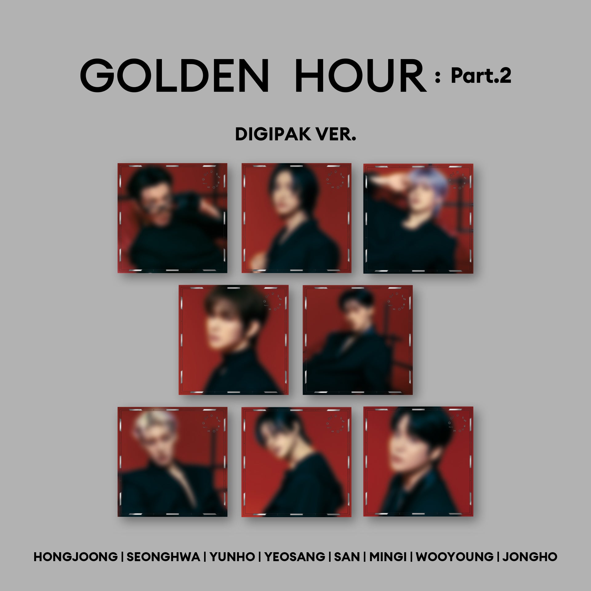 Signed] ATEEZ - GOLDEN HOUR : Part.2 (Digipak) (Random) – hello82.shop