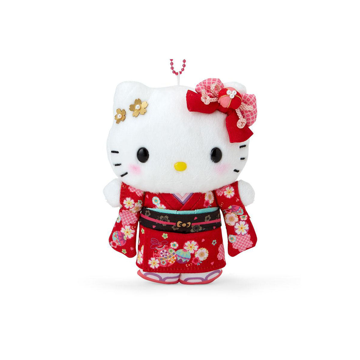 Sanrio Sakura 2025 Mascot Kimono Plush Keychain: Hello Kitty