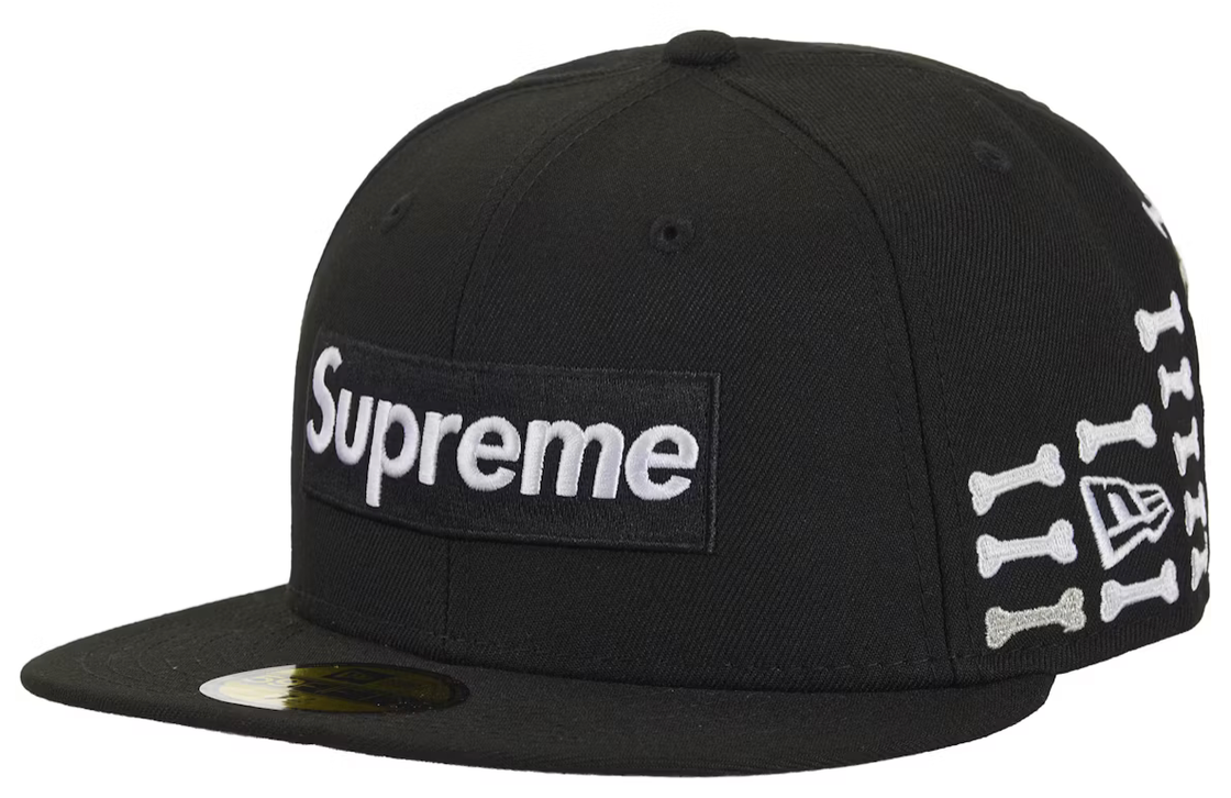 Supreme Bones Box Logo New Era 59Fifty Fitted Cap BLACK – HIGHKIOSK