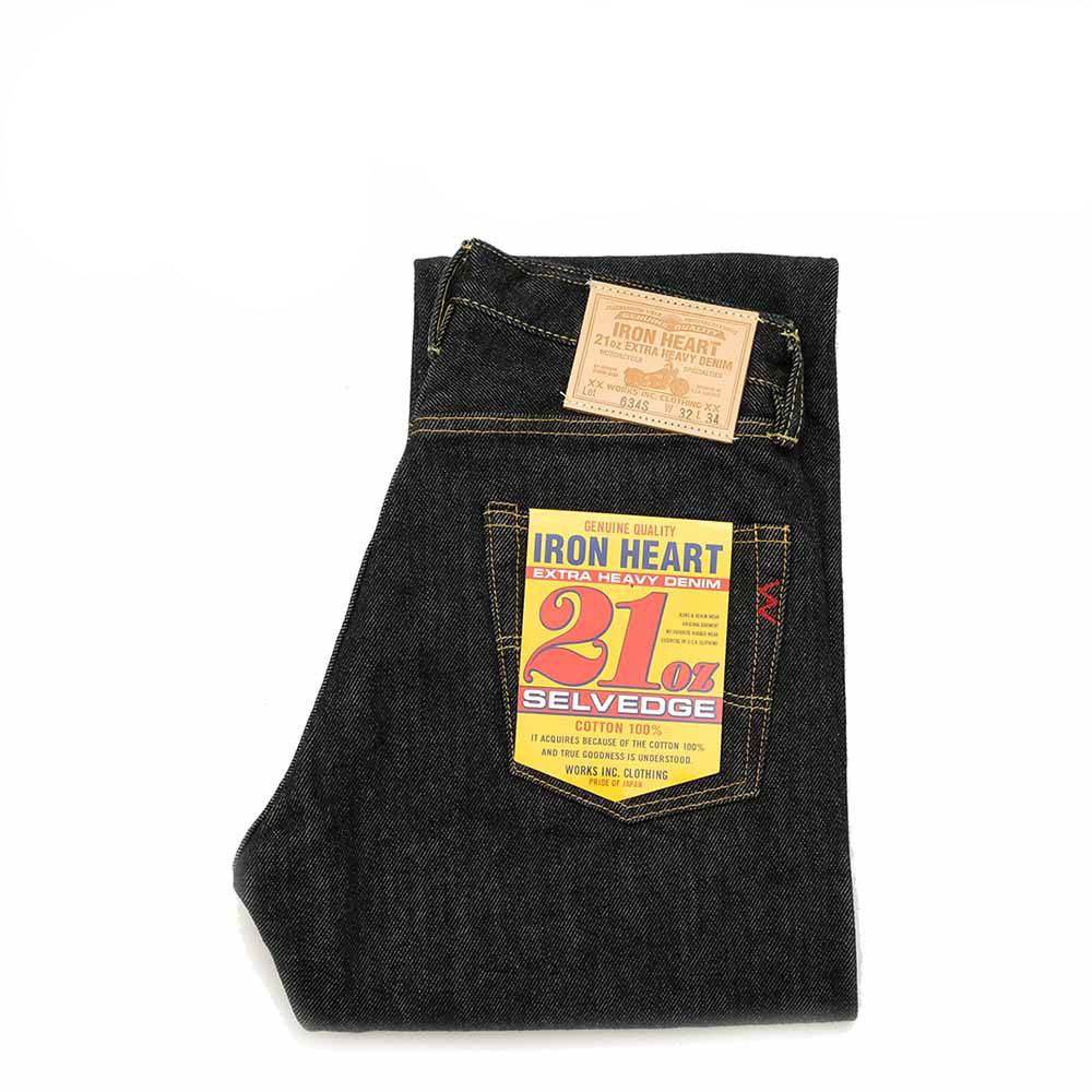 IRON HEART - 21oz. EXTRA HEAVY SELVEDGE DENIM - STRAIGHT - IH634S