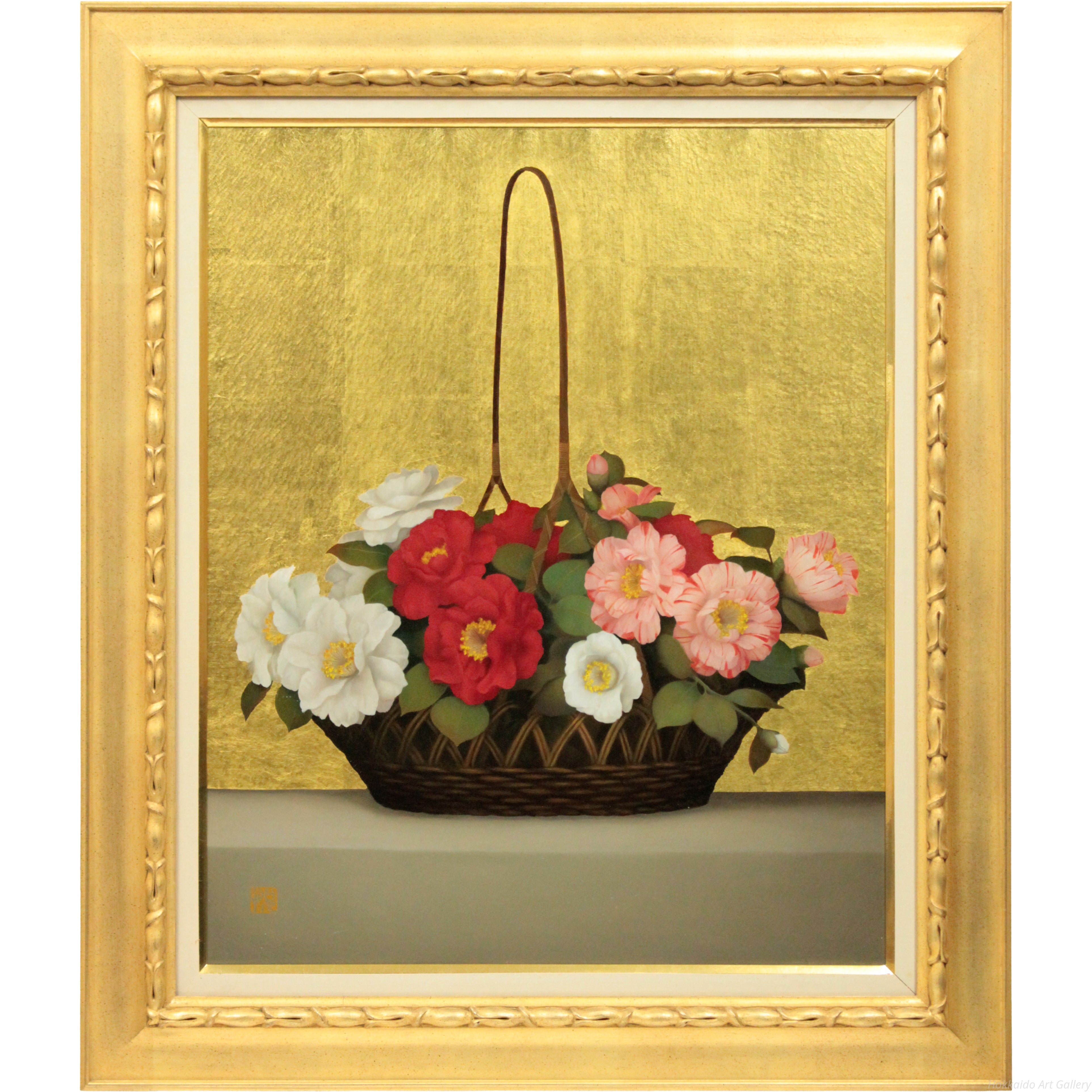 黒田悦子 『栄花椿』 油彩画 - 北海道画廊