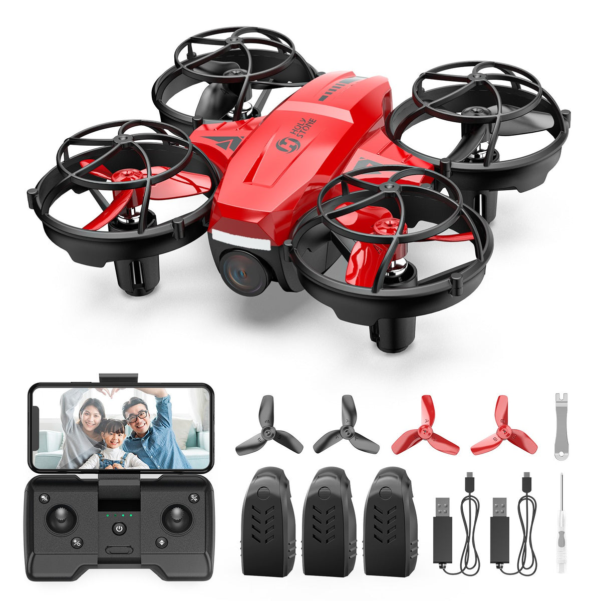 Holy Stone ドローン 100g未満 申請不要 1080Pカメラ付き 子供向け