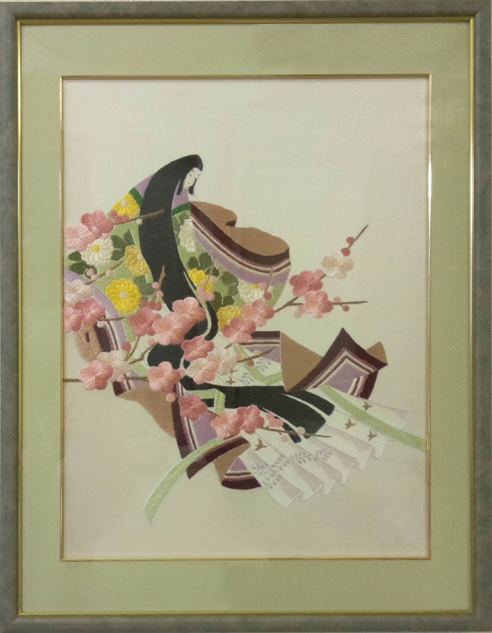 刺繡作品「額装作品6」 - 星工房 日本刺繍教室