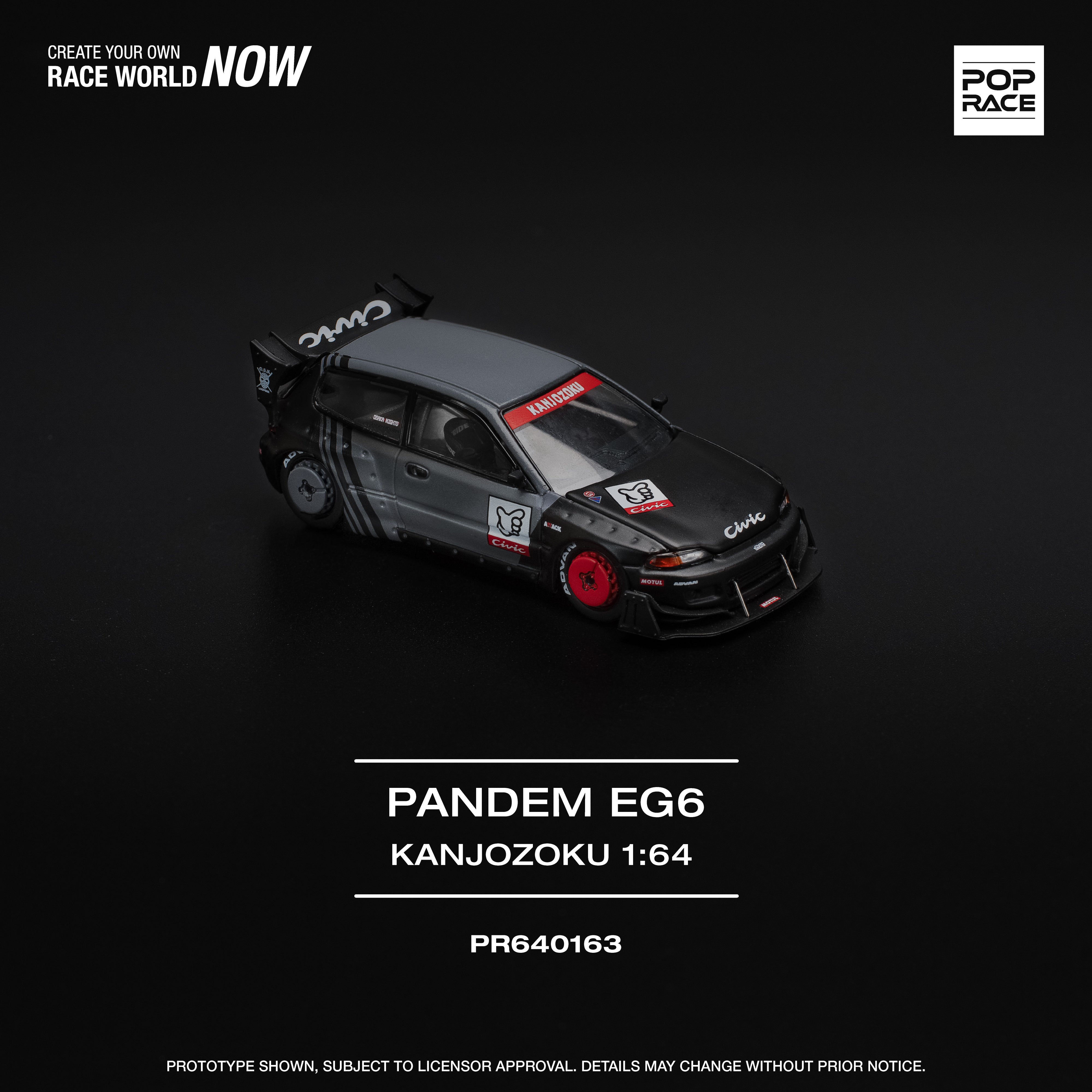 POPRACE 1:64 Honda PANDEM CIVIC EG6 