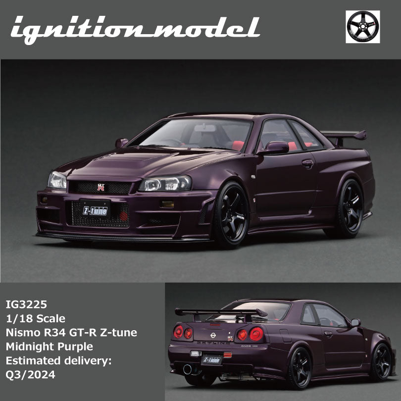 IG 1:18 Nismo R34 GT-R Z-tune Midnight Purple – Horizon Diecast