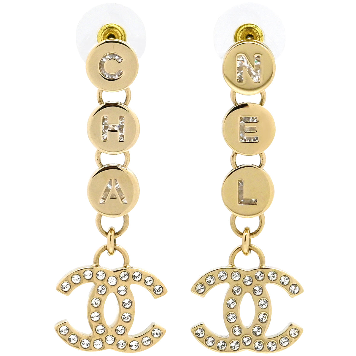 シャネル CHANEL ココマーク ロゴ ドロップ ゴールド GP ライン