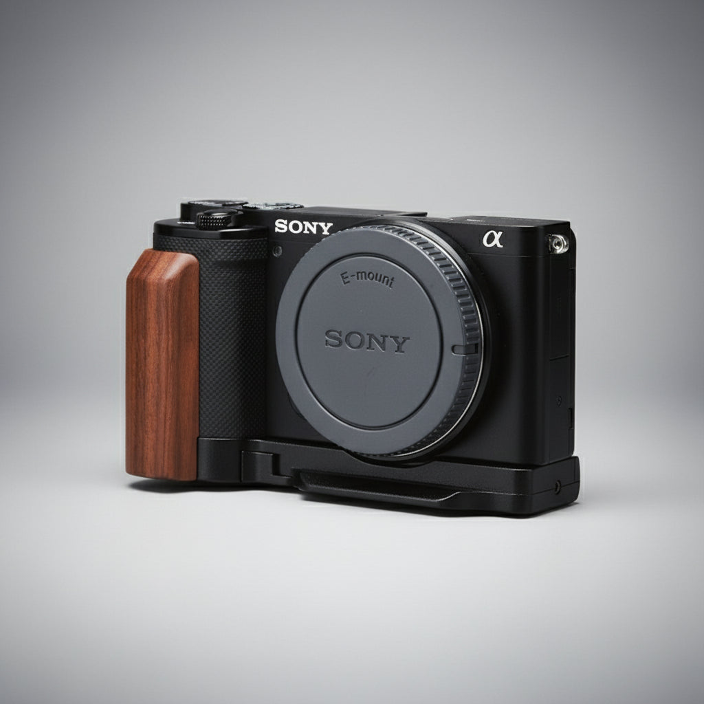 Sony ZV-E10 木製ハンドグリップ 📷 | 人間工学に基づいたデザイン