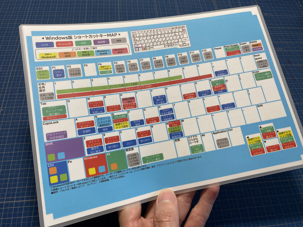 紙の一覧表がほしかった！】Windows用ショートカットキー早見表 厳選71