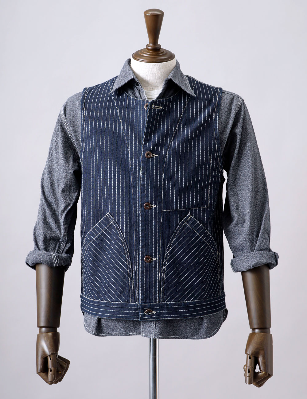 Schott （ショット）オールドヒッコリーデニムベスト｜アメカジ