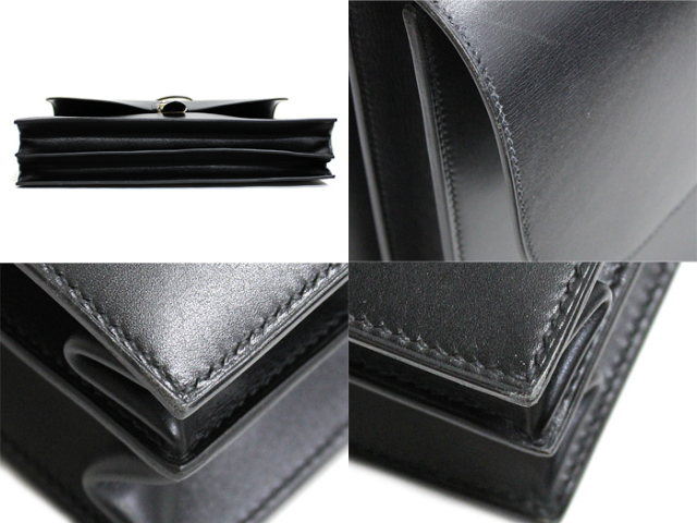 中古】 エルメス ◇ サック ア デペッシュ 38 ボックスカーフ ブラック