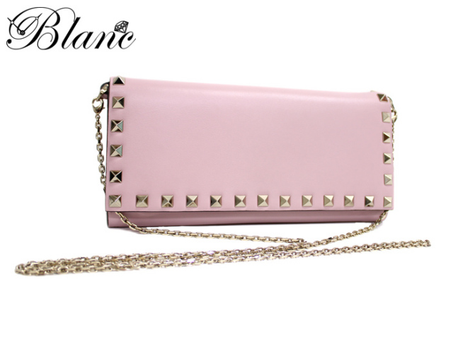 中古】◇ ヴァレンティノ ◇ ロックスタッズ チェーンウォレット