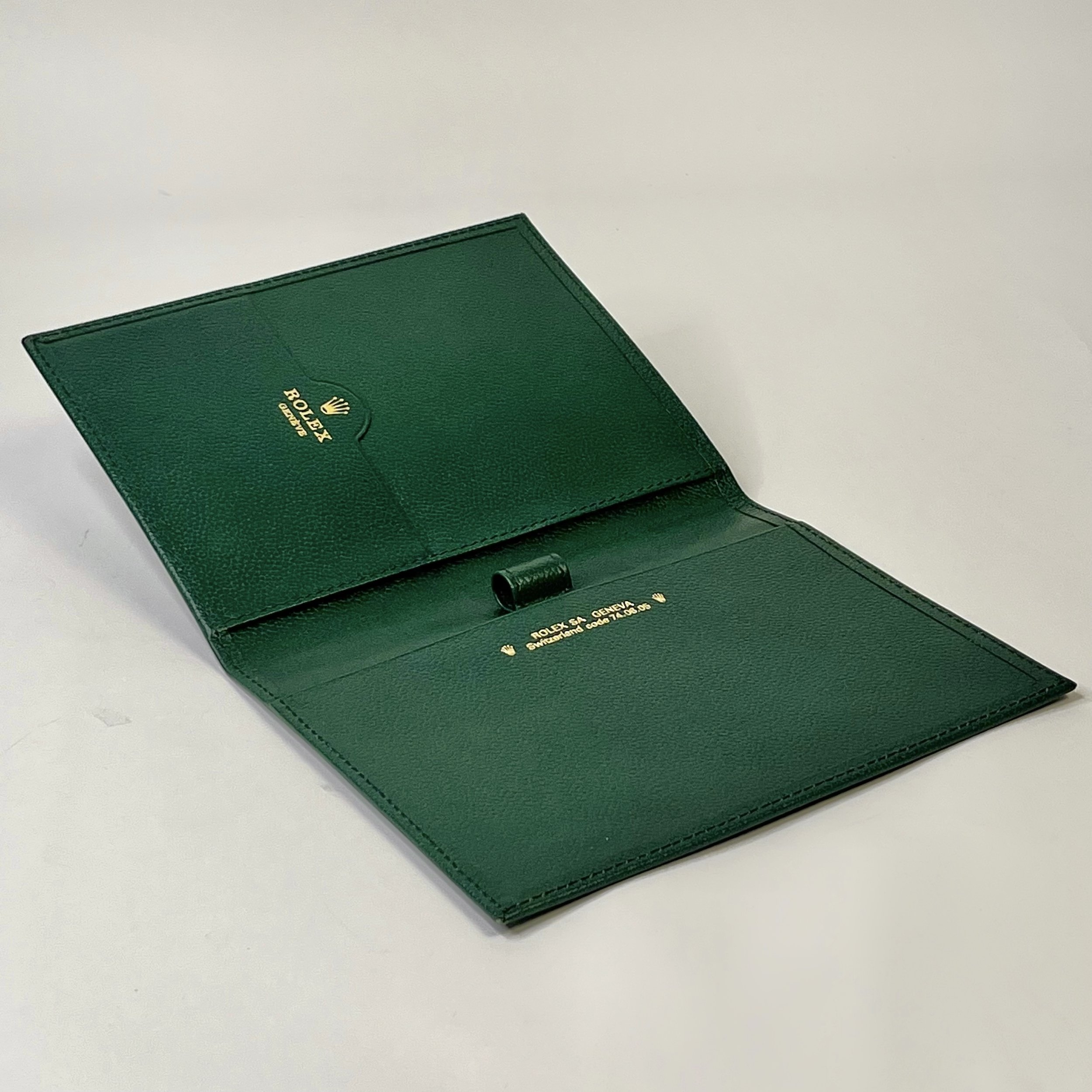 Rolex Green Leather Notepad – Luxury Pebble Leather Notepad for