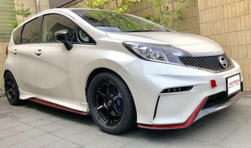 ノートニスモSに16インチホイール装着！！良い感じやね～！1キロ