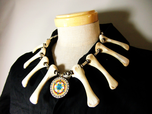 更新0808□【black means x GARA】BONE NECKLACE □販売開始