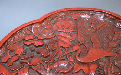 鎌倉彫 花鳥文堆朱盆 | 茶道具 小西康のぶろぐ