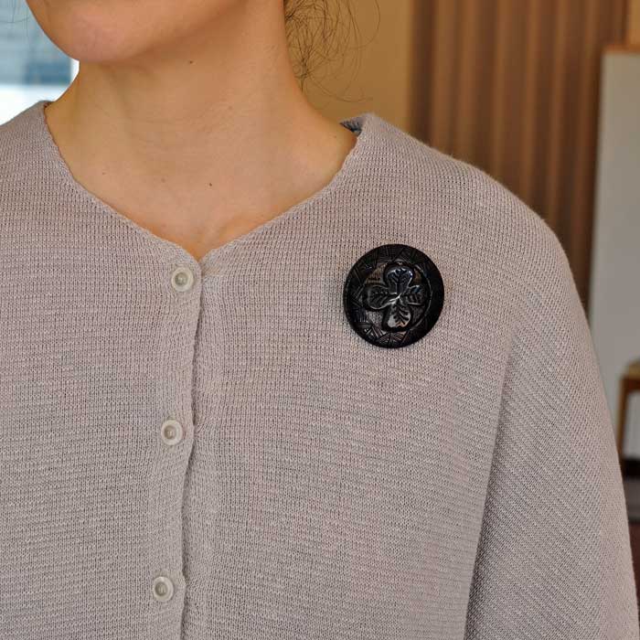 ミナペルホネン lucky clover ブローチ | Lin total fashion place blog