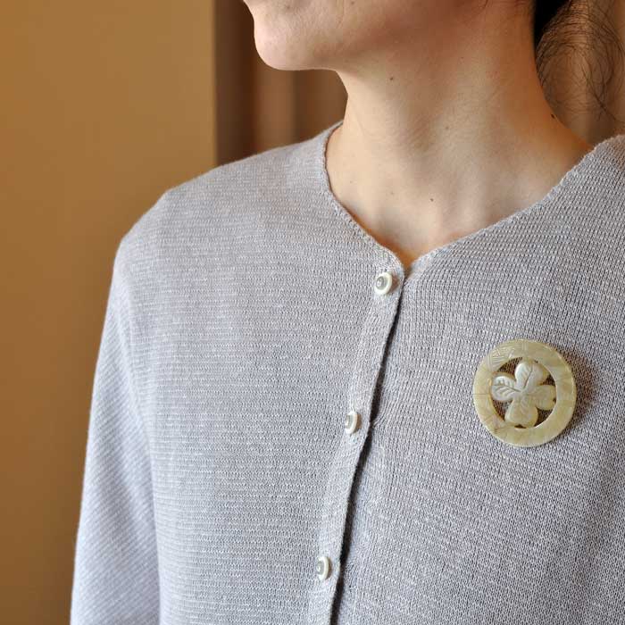 ミナペルホネン lucky clover ブローチ | Lin total fashion place blog