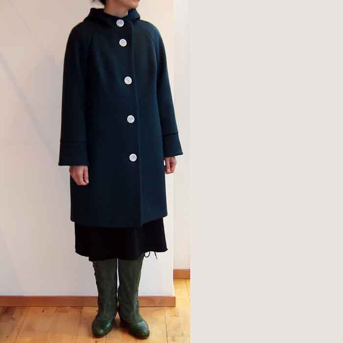 mina perhonen pianissimo hooded coat green | Lin total fashion