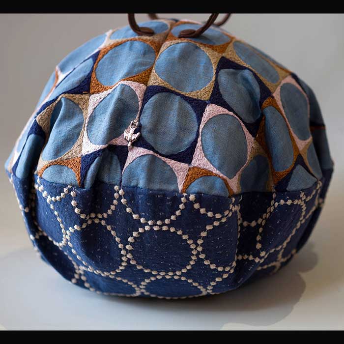 ミナペルホネンpizza bag（中）pallo x tambourine ネイビー | Lin