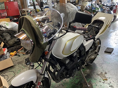 XJR400風防装着 | 旧車バイク・カスタムバイク販売「BurstCity