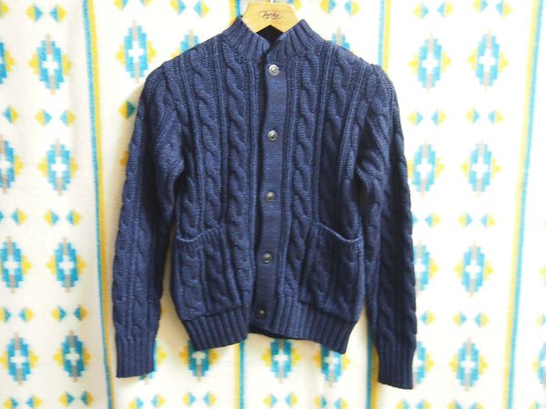 スティーブンソンオーバーオール、インディゴケーブルニット