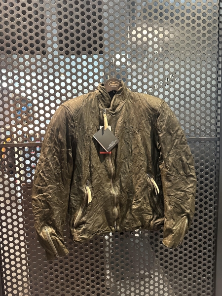 K-0714V アンフィニッシュドVジャケット2 オリーブグリーン＆ブラウン